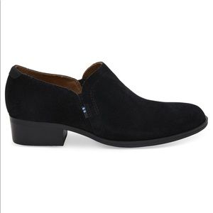Toms Black Suede Ankle Booties